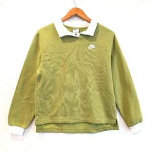 NIKE Youth Kids Green Polo Varsity Sweatshirt Size XL